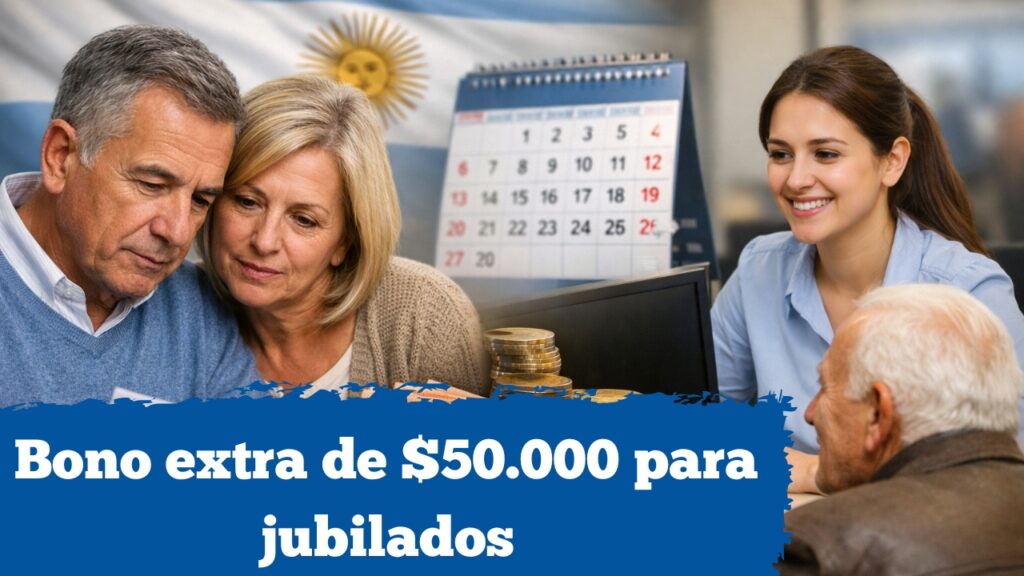 Argentina: Bono extra de $50.000 para jubilados – Fechas clave de cobro en febrero